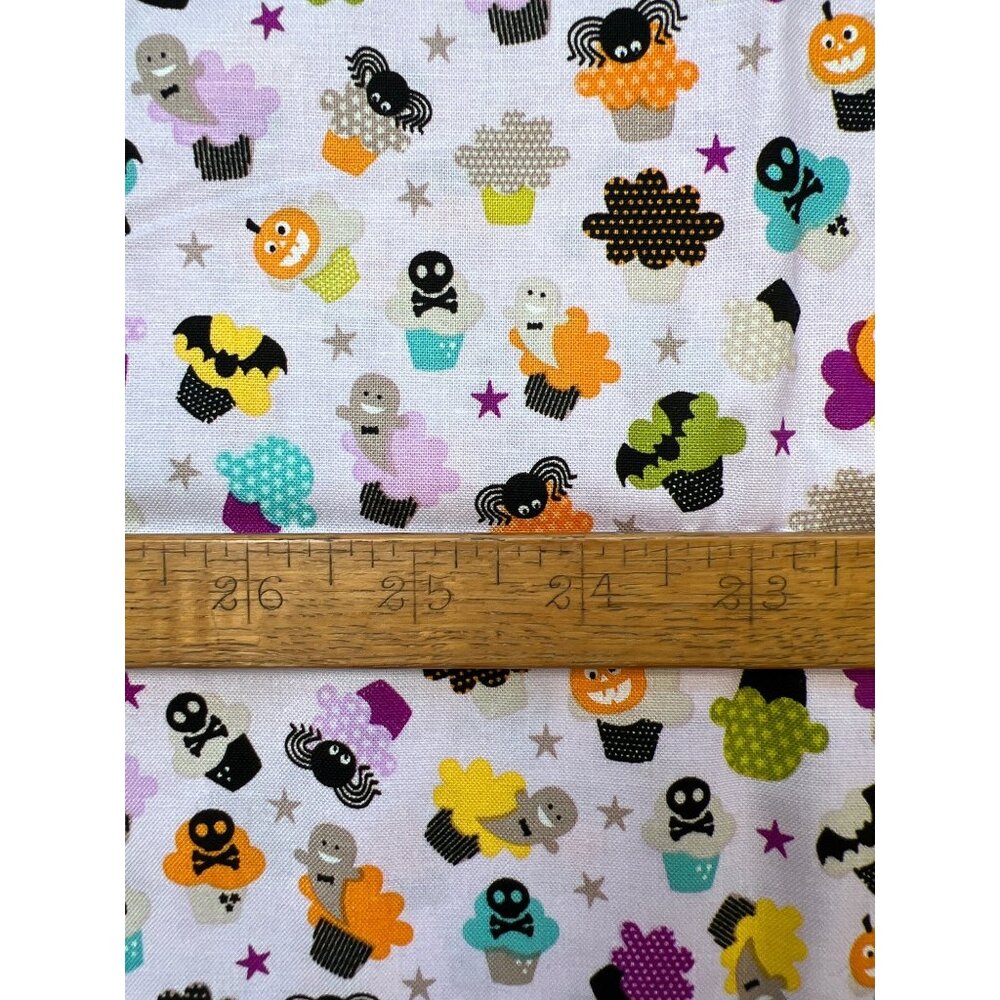 Fabric - OOP "Halloween Magic" Whimsical Cupcakes Riley Blake Design 36" L x 44"